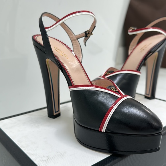 BRAND NEW AUTHENTIC GUCCI BLACK HIGH HEEL SHOES - Picture 3 of 9